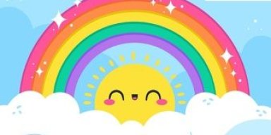 AES37 Cerita Matahari, Langit Biru, Awan, dan Pelangi