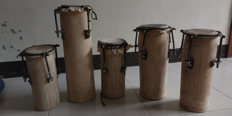 AES9 workshop proyek Kendang bambu