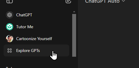 Menu Explore GPTs